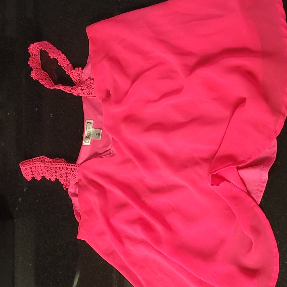 Lace strap crop top